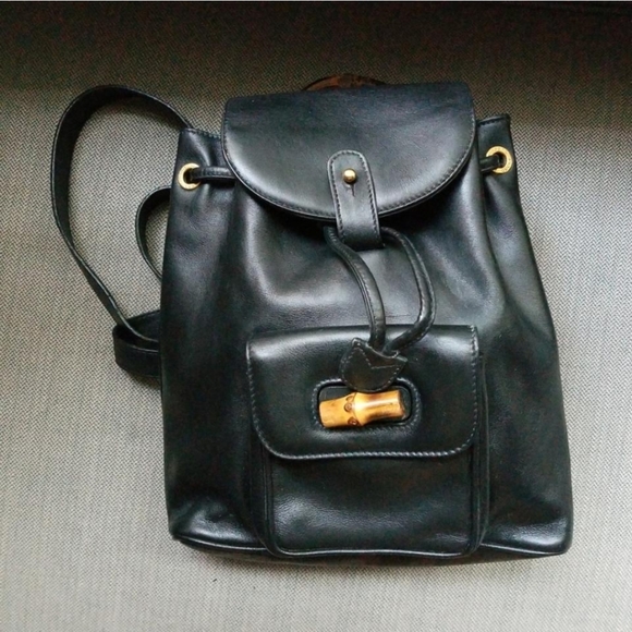 Authentic Vintage Gucci Bamboo Top Handle Backpack - Picture 4 of 13